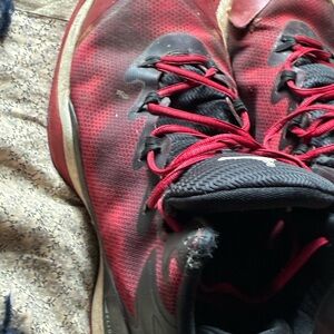 Nike Red and Black Athletic Shoes